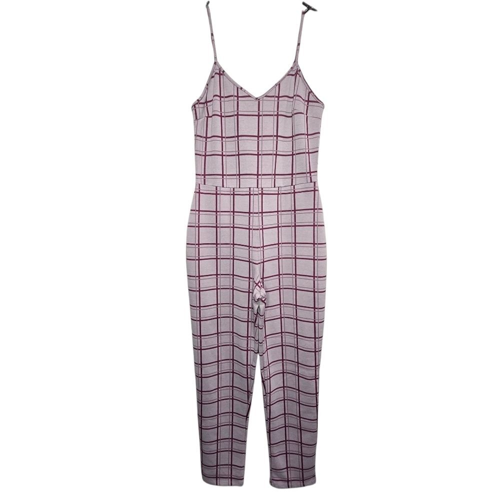 Popular Basics Plaid Jumpsuit